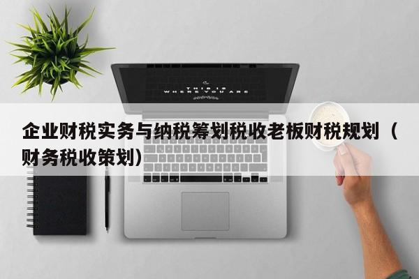 企业财税实务与纳税筹划税收老板财税规划（财务税收策划）